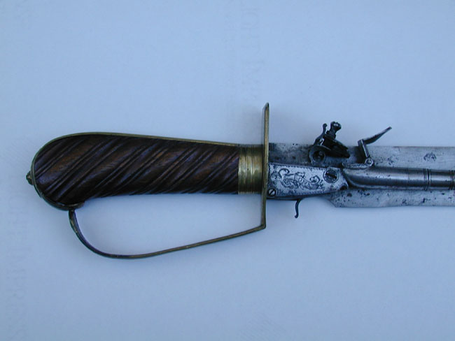 Rare Antique 18th Century Combination Cutlass and Pistol Circa 1770